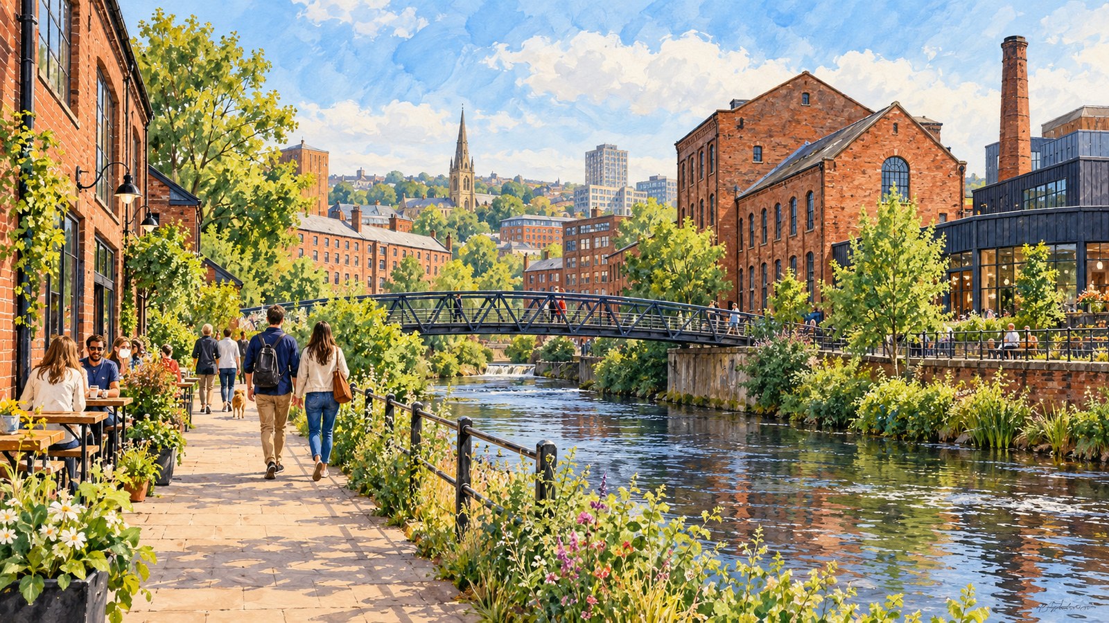 Artist's impression of the River Don and Kelham Island